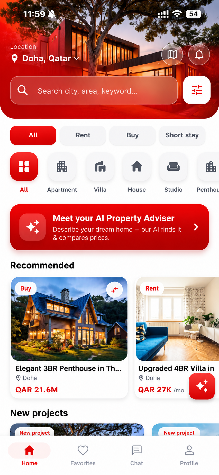 Al Asmakh Real Estate mobile app